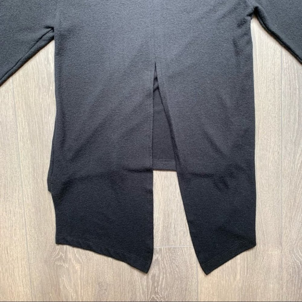 LNA Womens Sweater Open Split Back Slit Black Whimsigoth Athleisure loungewear - Picture 11 of 16